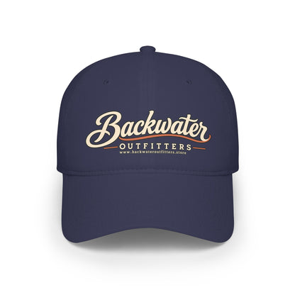 Backwater Outfitters Low Profile Baseball Cap – Retro Script Outdoor Hat