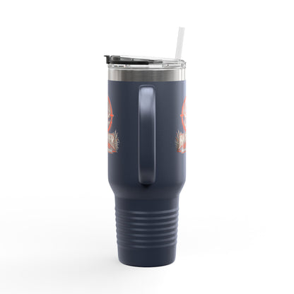 James Luker Backwater Hunting Logo 40oz Insulated Travel Mug Printify