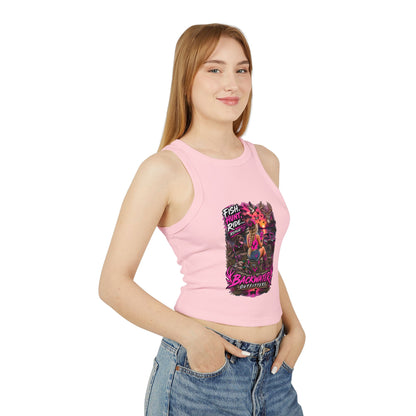 Backwater Outfitters Fish Hunt Ride Tank — Women's Graphic Racer Crop Top