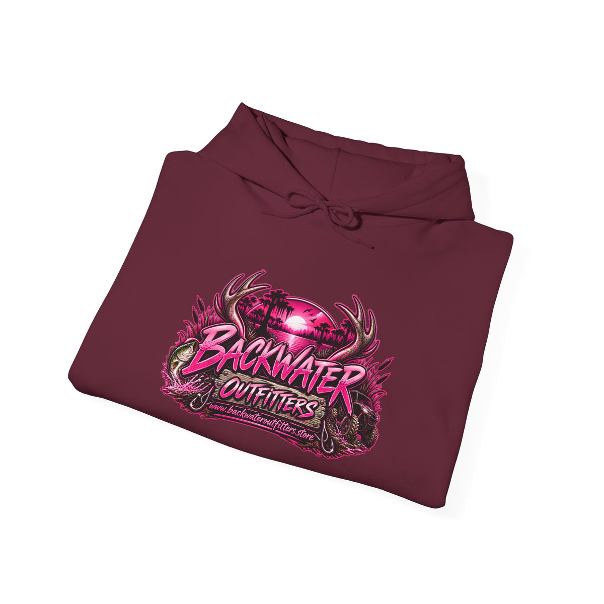 Girl Backwater Outfitters "Mud Looks Better Pink" Hoodie Printify