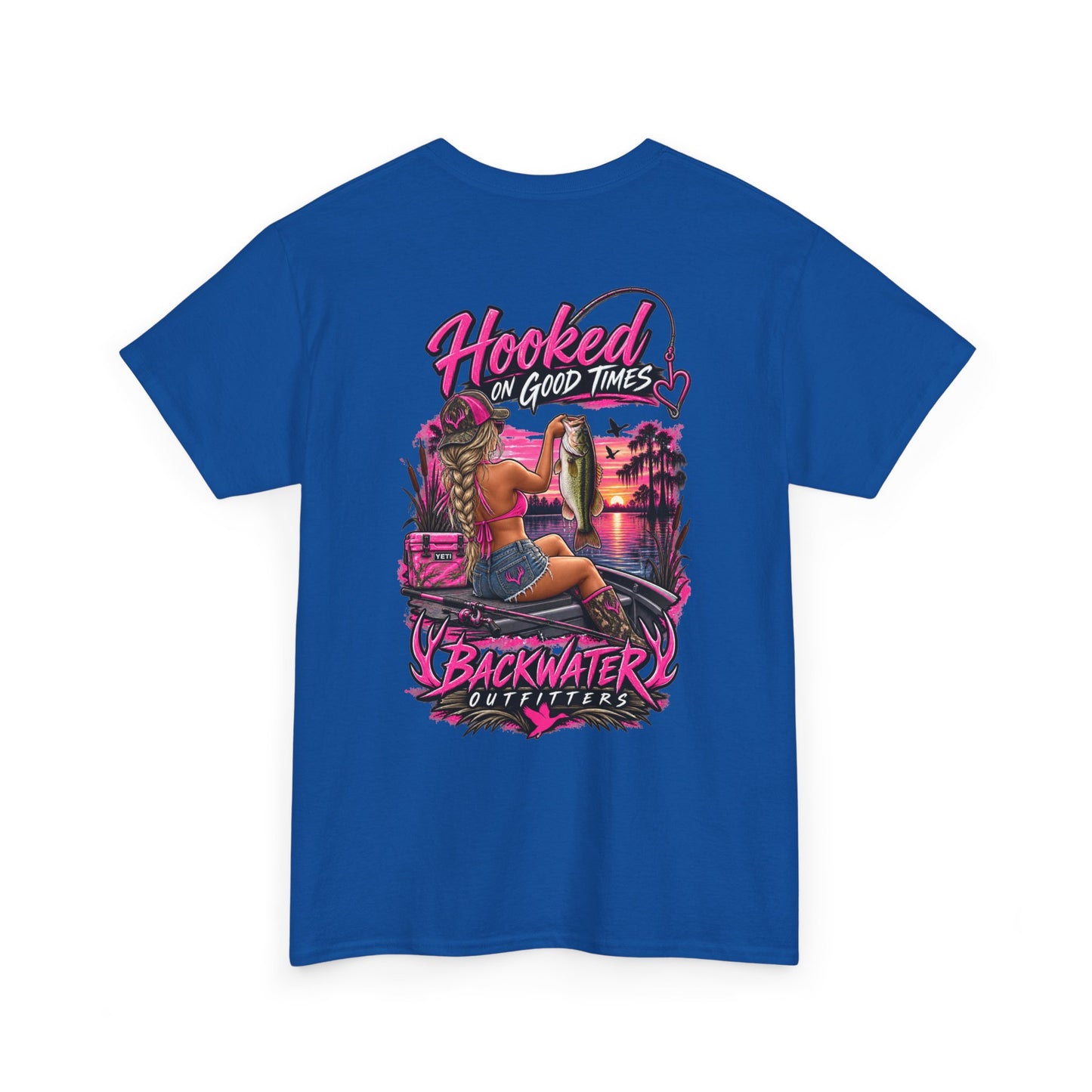 Backwater Outfitters "Hooked on Good Times" Graphic Tee