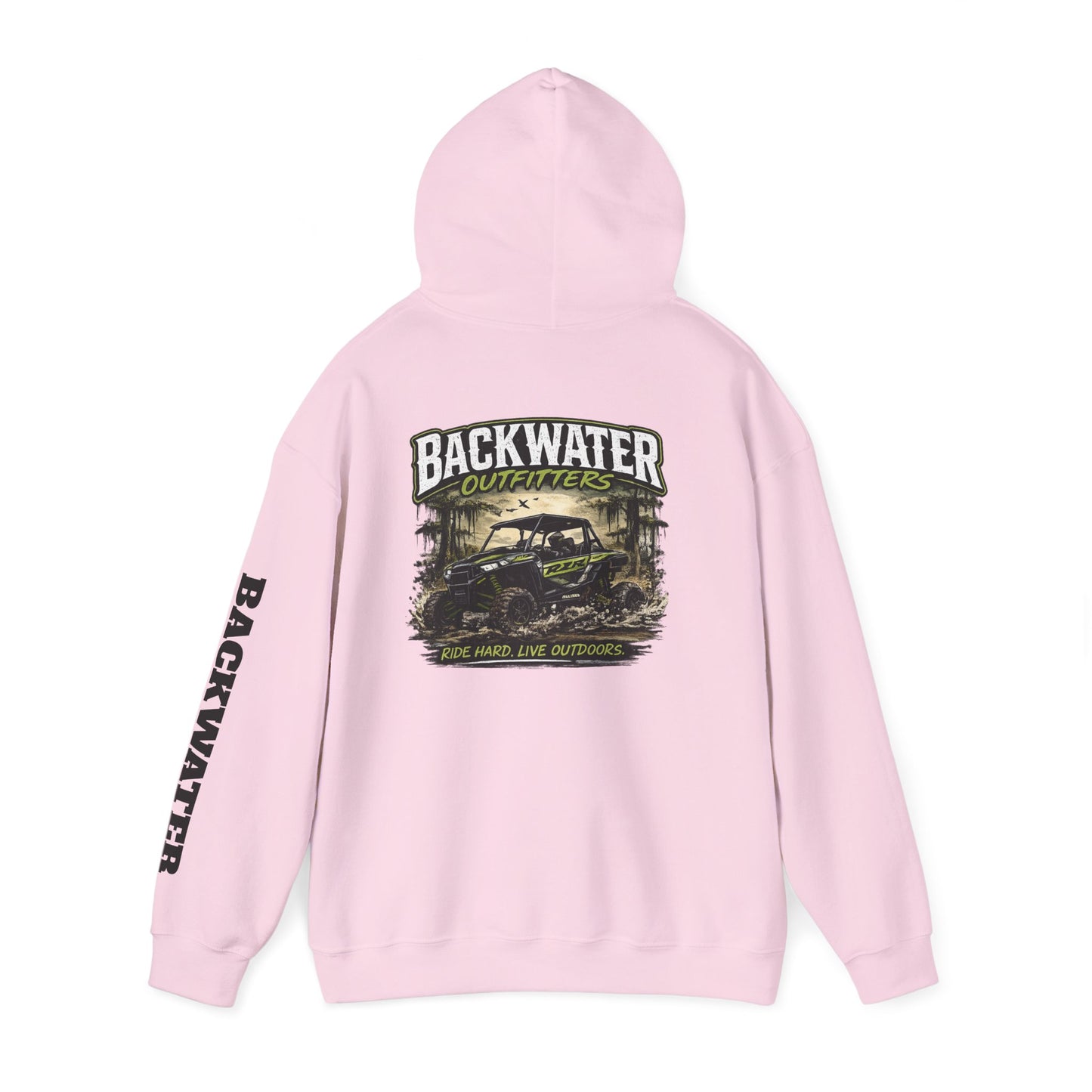 Backwater Outfitters Hoodie — Outdoor Off-Road Graphic Pullover