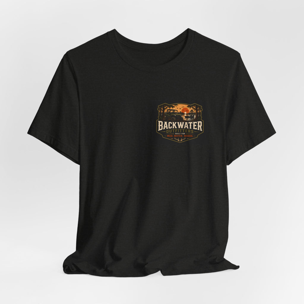 Backwater Outfitters Off‑Road Tee — "Dirty Tires Good Times" Adventure T‑Shirt