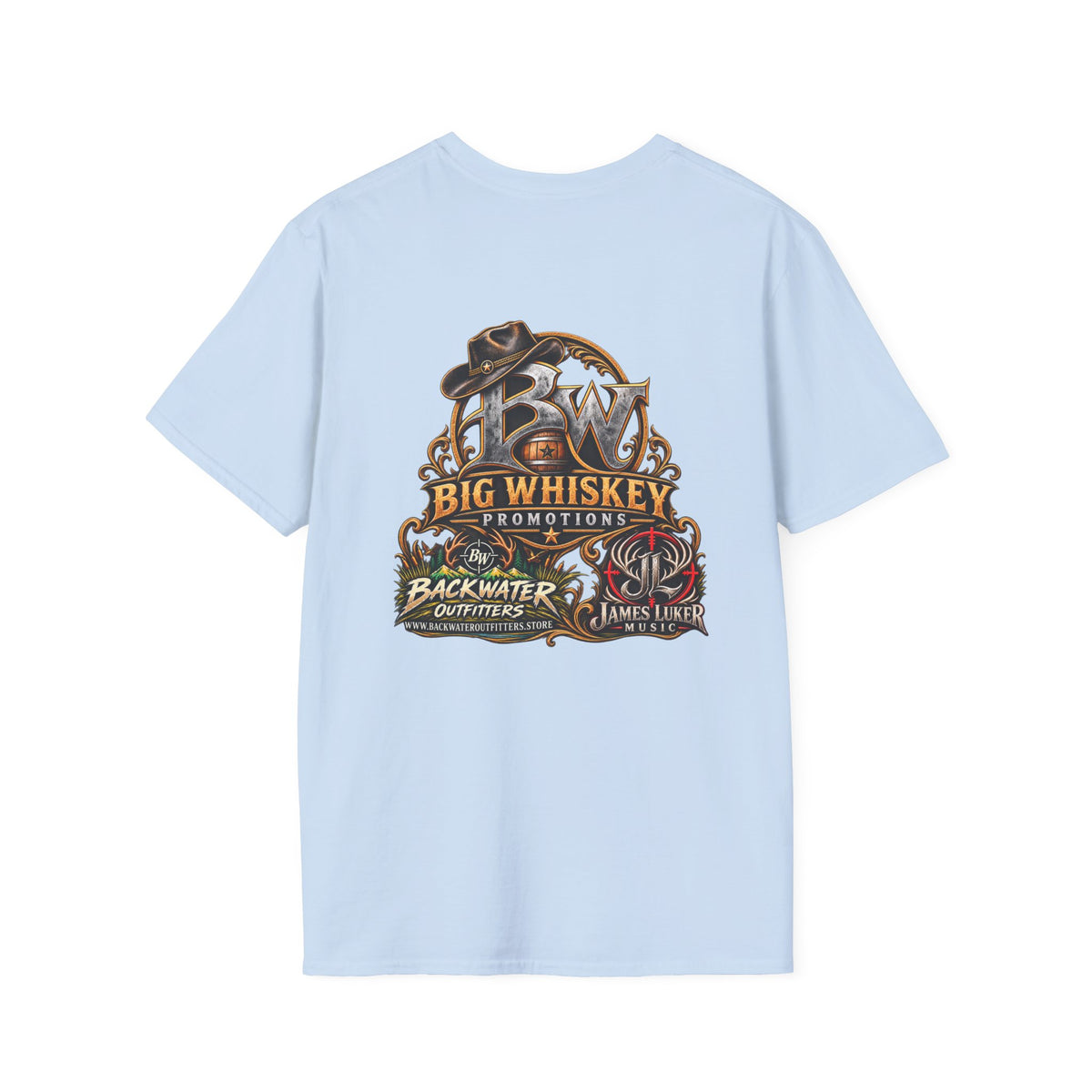 Big Whiskey Promotions T-Shirt — James Luker x Backwater Outfitters