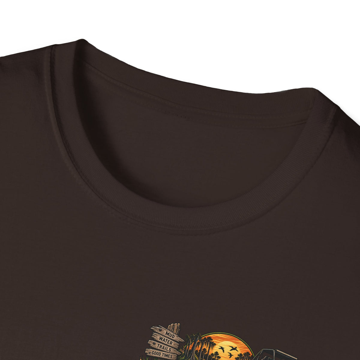 Simply Backwater Outfitters Fishing Tee – Sunset Swamp Outdoor Shirt Printify