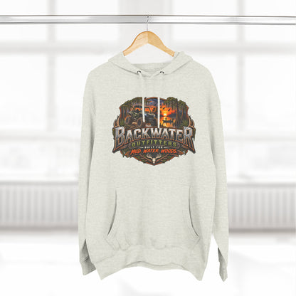 Backwater Outfitters Hoodie — Ride It, Hunt It, Fish It Graphic Pullover