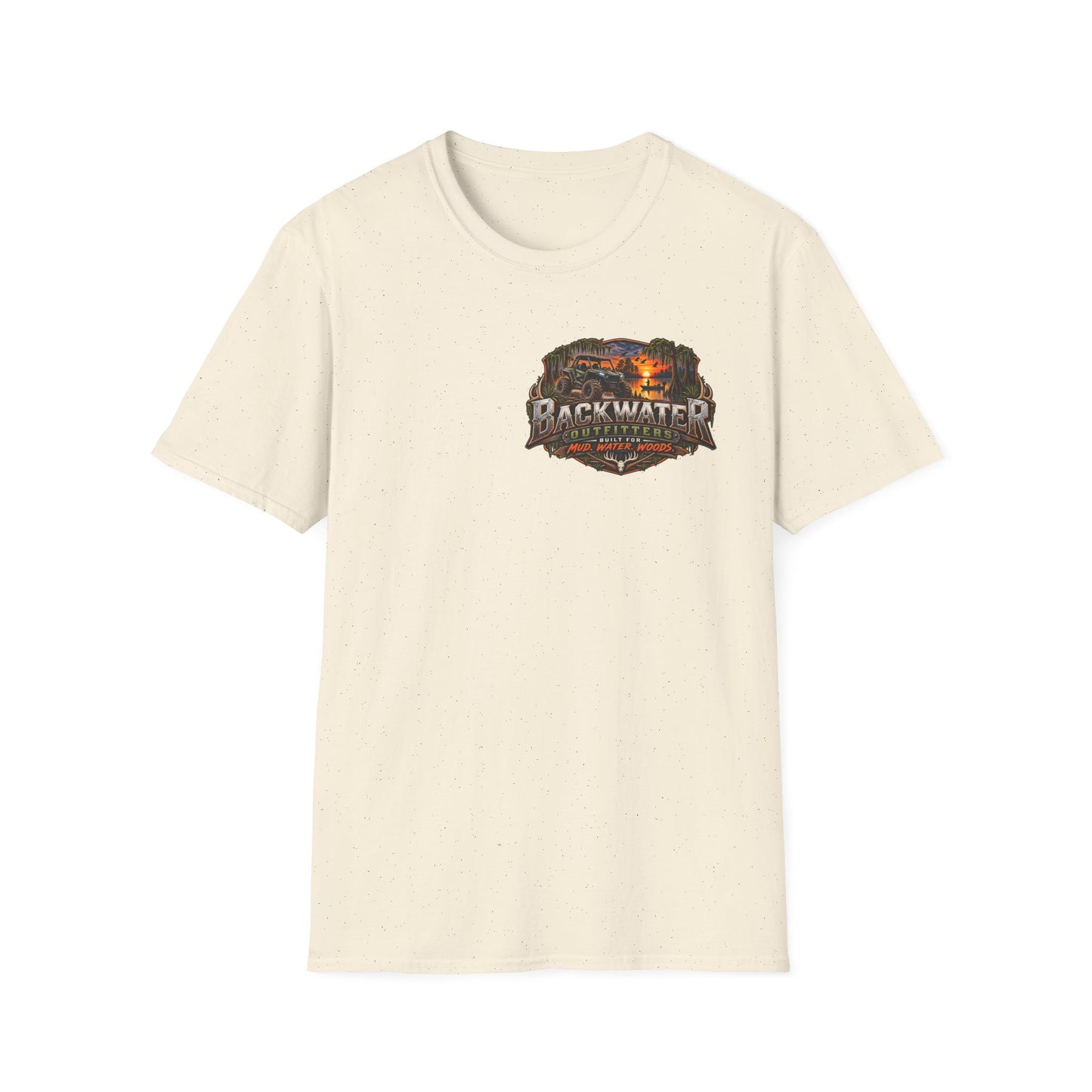 Backwater Outfitters T-Shirt — Rustic Camping & Fishing Logo Tee