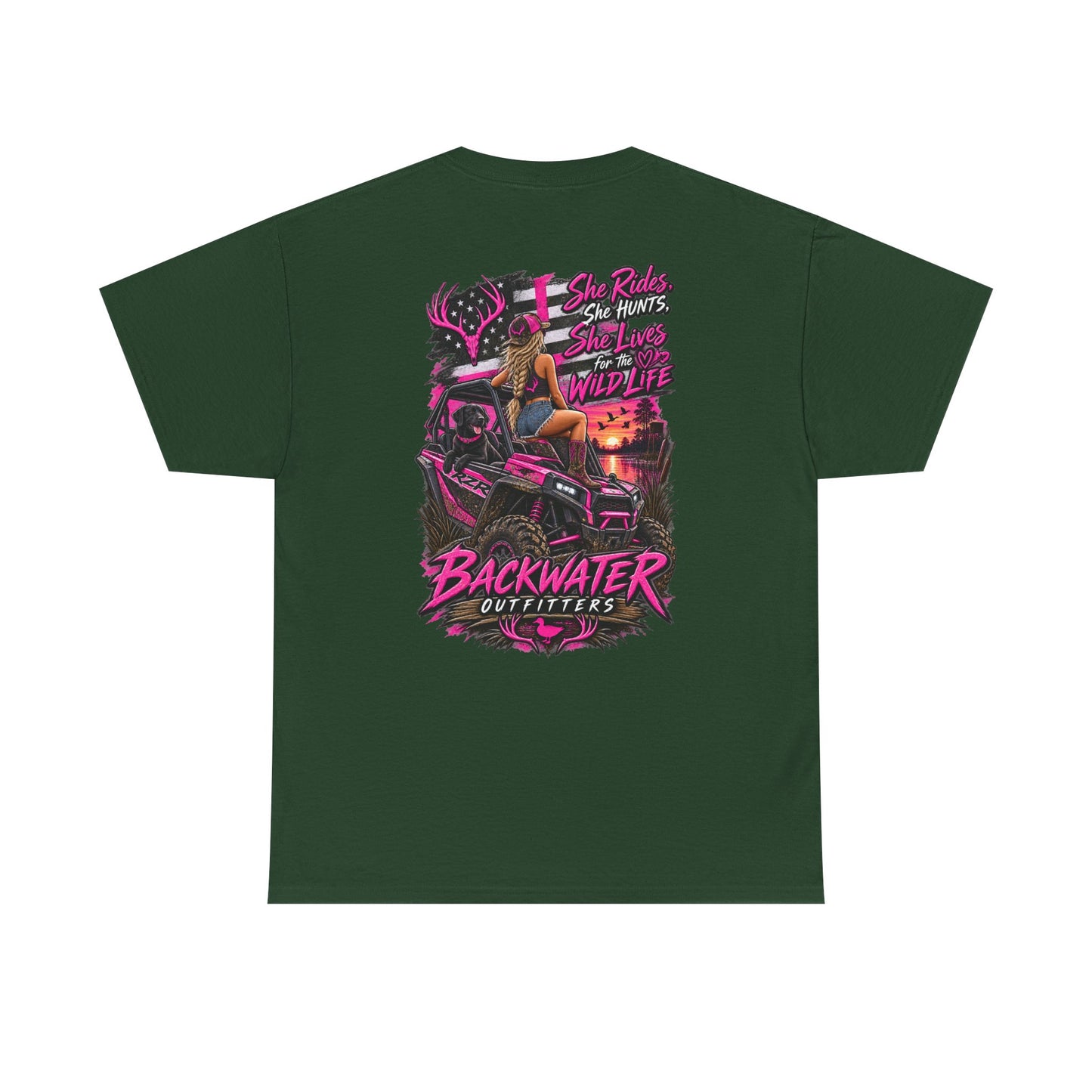 Backwater Bayou Graphic Tee — "Backwater Buttwhips" Outdoor Fishing & Hunting Shirt