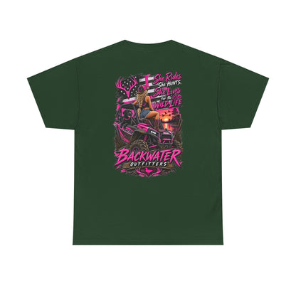 Backwater Bayou Graphic Tee — "Backwater Buttwhips" Outdoor Fishing & Hunting Shirt