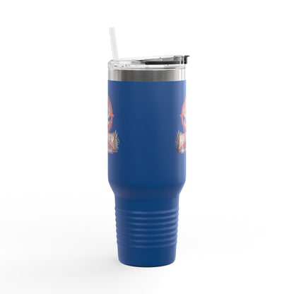 James Luker Backwater Hunting Logo 40oz Insulated Travel Mug Printify