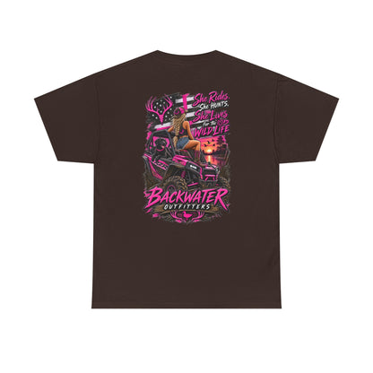 Backwater Bayou Graphic Tee — "Backwater Buttwhips" Outdoor Fishing & Hunting Shirt