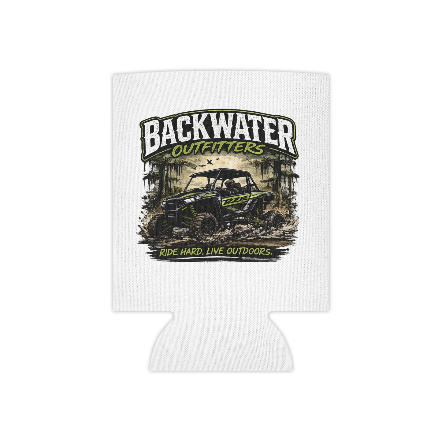 Backwater Outfitters Can Cooler – "Ride Hard, Live Outdoors" UTV Stubby Holder