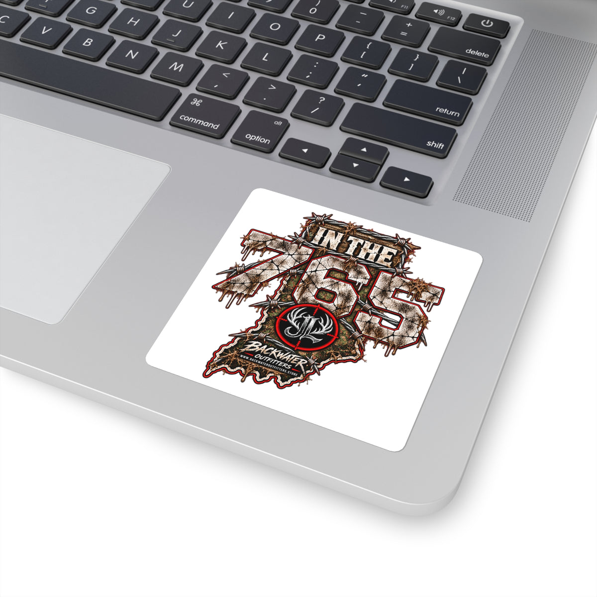 In The 765 Indiana Sticker — Backwater Outfitters Hunting/Outdoor Decal Printify