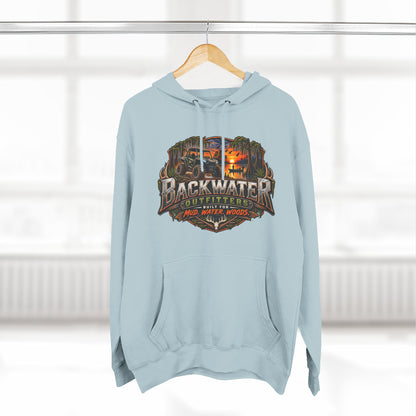 Backwater Outfitters Hoodie — Ride It, Hunt It, Fish It Graphic Pullover