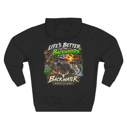 Backwater Outfitters Off-Road Hoodie – "Life's Better in the Backwoods" Graphic