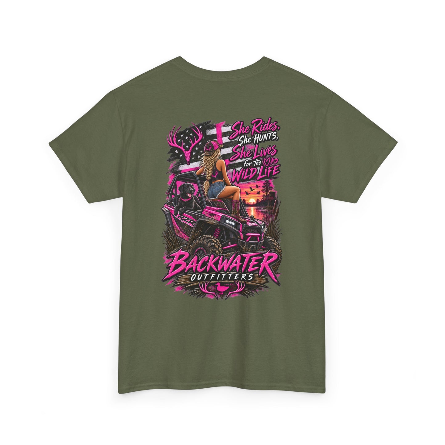Backwater Bayou Graphic Tee — "Backwater Buttwhips" Outdoor Fishing & Hunting Shirt