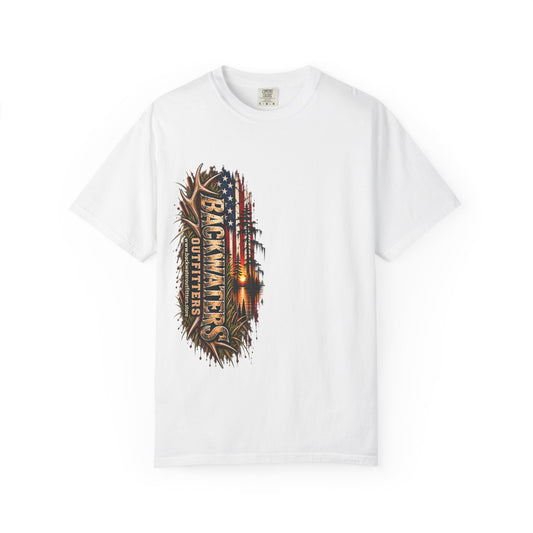 Backwater Outfitters 250 American Flag Fishing T-Shirt