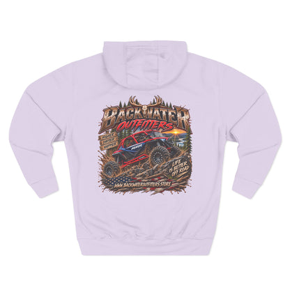 Backwater Outfitters Off-Road Hoodie – American Flag & UTV Graphic Fleece Printify