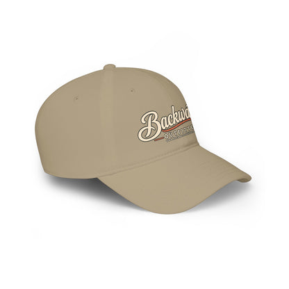 Backwater Outfitters Low Profile Baseball Cap – Retro Script Outdoor Hat