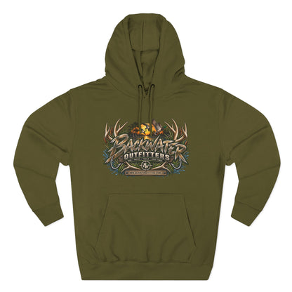 Backwater Outfitters Hoodie — Off‑Road Adventure Fleece Pullover Printify