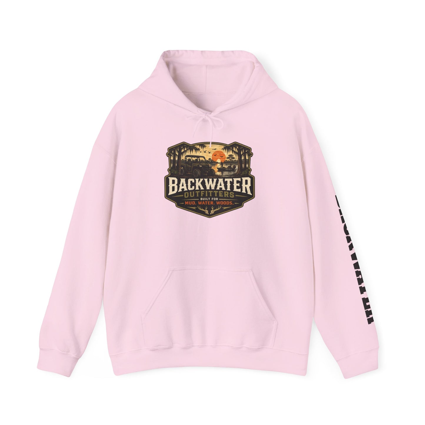 Backwater Outfitters Hoodie — Outdoor Off-Road Graphic Pullover