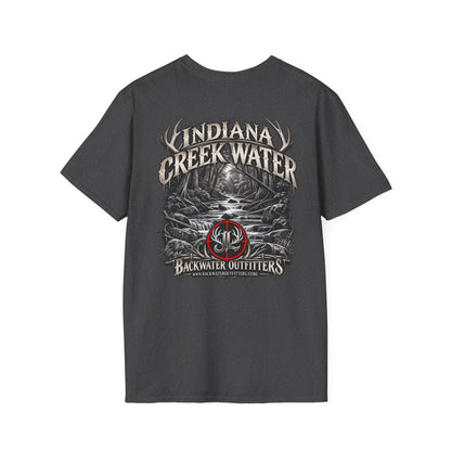 James Luker Indiana Creek Water Graphic T-Shirt — Backwater Outfitters Outdoor Tee Printify