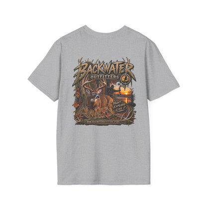 Backwater Outfitters Deer Hunting T-Shirt — Outdoor Hunting Graphic Tee Printify