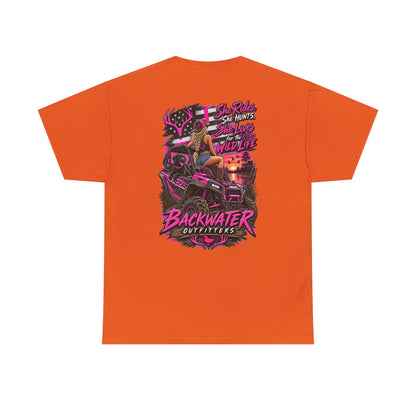 Backwater Bayou Graphic Tee — "Backwater Buttwhips" Outdoor Fishing & Hunting Shirt