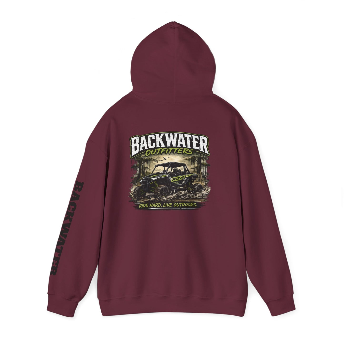 Backwater Outfitters Hoodie — Outdoor Off-Road Graphic Pullover