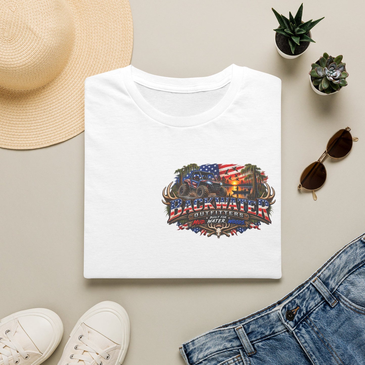 Delawareer Vintage American Flag T-Shirt