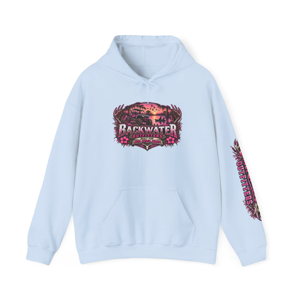 Backwater 'Wild At Heart' Hoodie – Outdoors Adventure Pullover Printify
