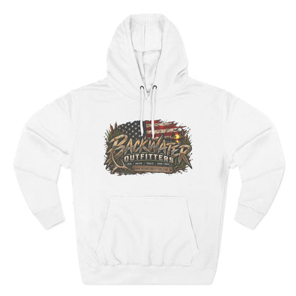 Backwater Outfitters Off-Road Hoodie – American Flag & UTV Graphic Fleece Printify