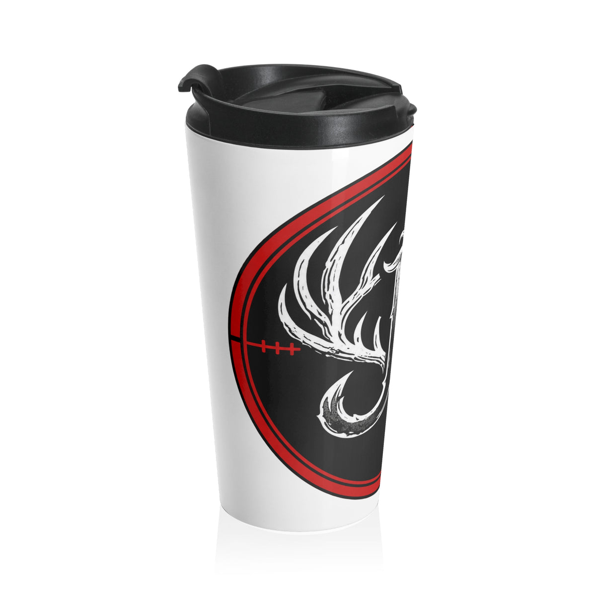 Hunting Antler Monogram Stainless Steel Travel Mug Printify