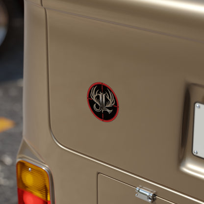 Gothic Antler Monogram Outdoor Sticker