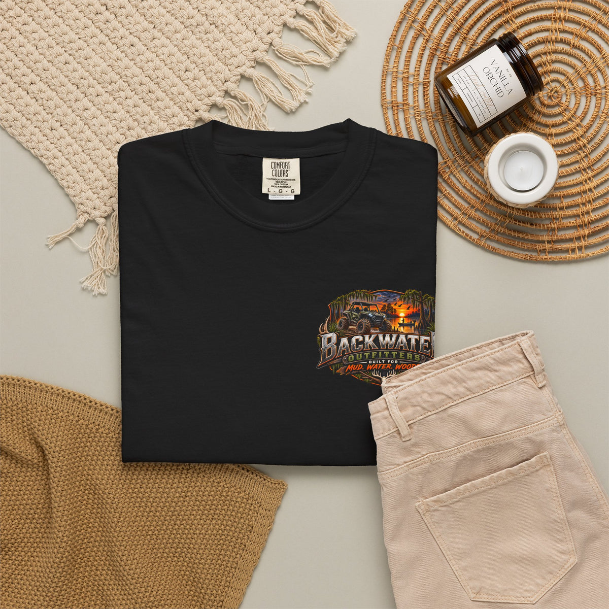 Backwater Outfitters Deer Graphic T-Shirt Printify