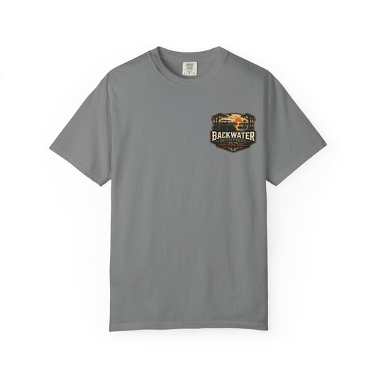 Backwater Outfitters T-Shirt — "Hunt. Fish. Ride." Outdoor Fishing & Hunting Tee