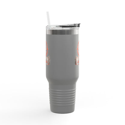 James Luker Backwater Hunting Logo 40oz Insulated Travel Mug Printify