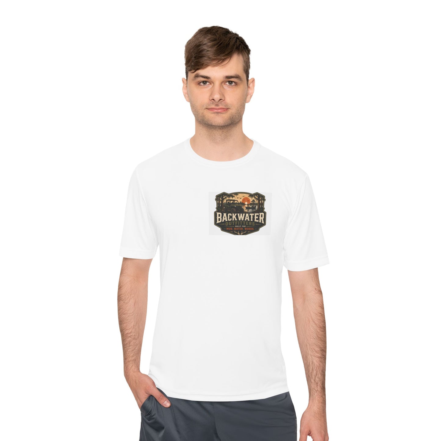 Backwater Outfitters "Dirty Tires Good Times" Moisture-Wicking Tee