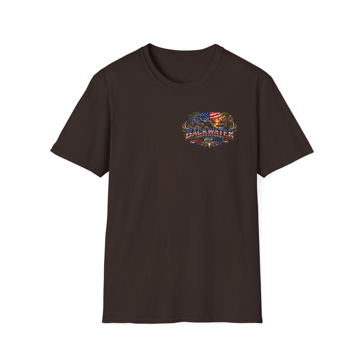 Hooked on Backwater Fishing T-Shirt — Bass Angler Graphic Tee Printify
