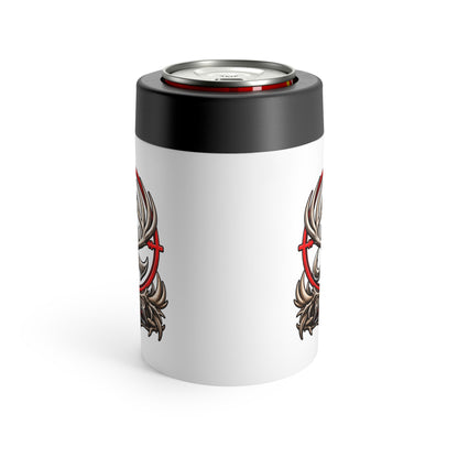 James Luker Antler Skull Can Cooler - Rustic Hunting Beverage Holder Printify