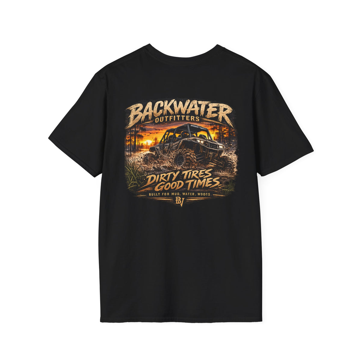 Backwater Outfitters Buggy T-Shirt — Vintage Sunset Fishing & Outdoors Tee