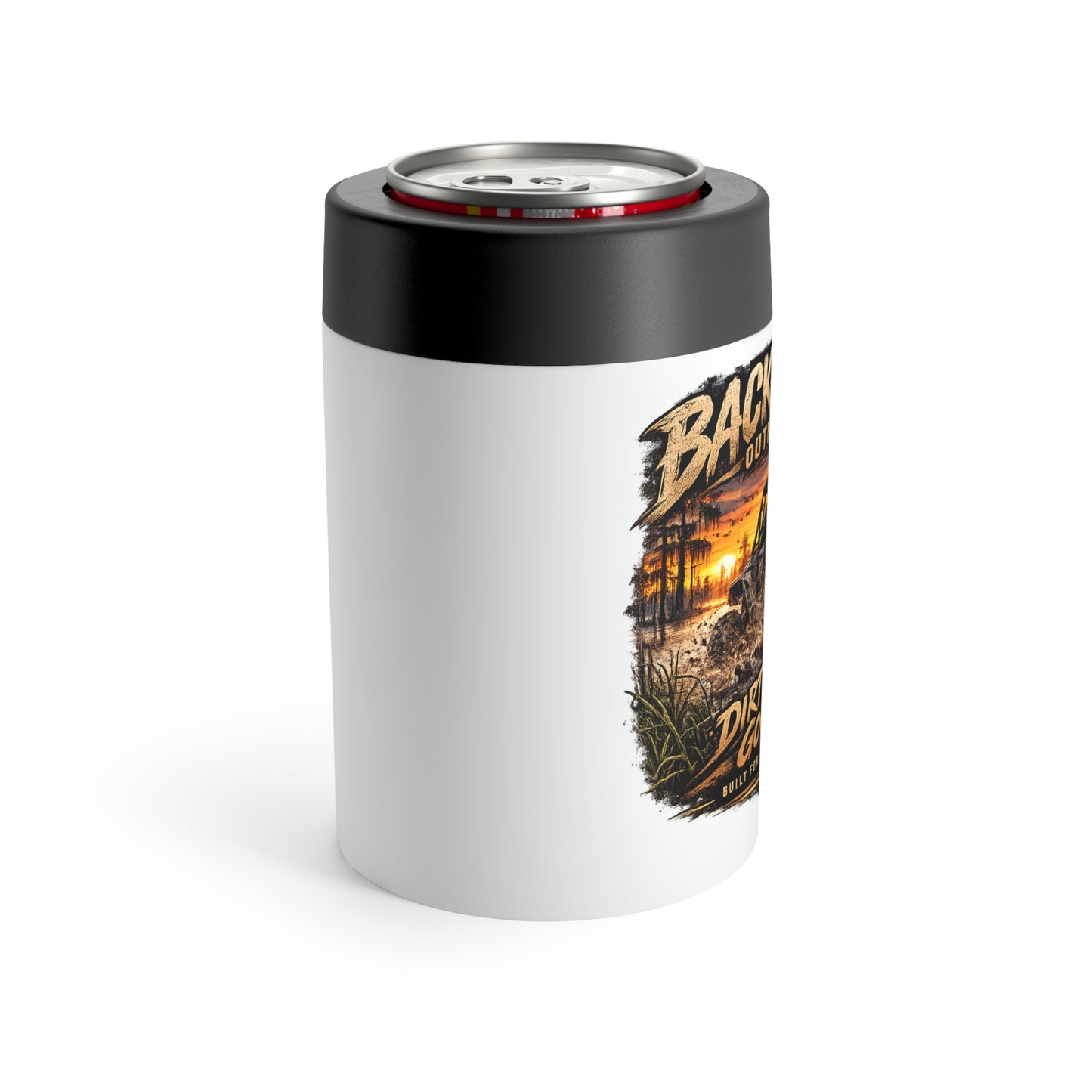 Backwater Outfitters Can Cooler – “Dirty Tires Good Times” Mud Runner Can Holder