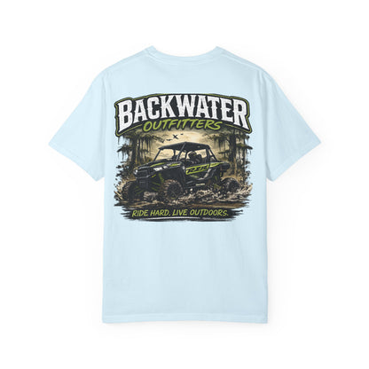 Backwater Outfitters UTV Adventure T-Shirt — "Ride Hard, Live Outdoors" Graphic Tee