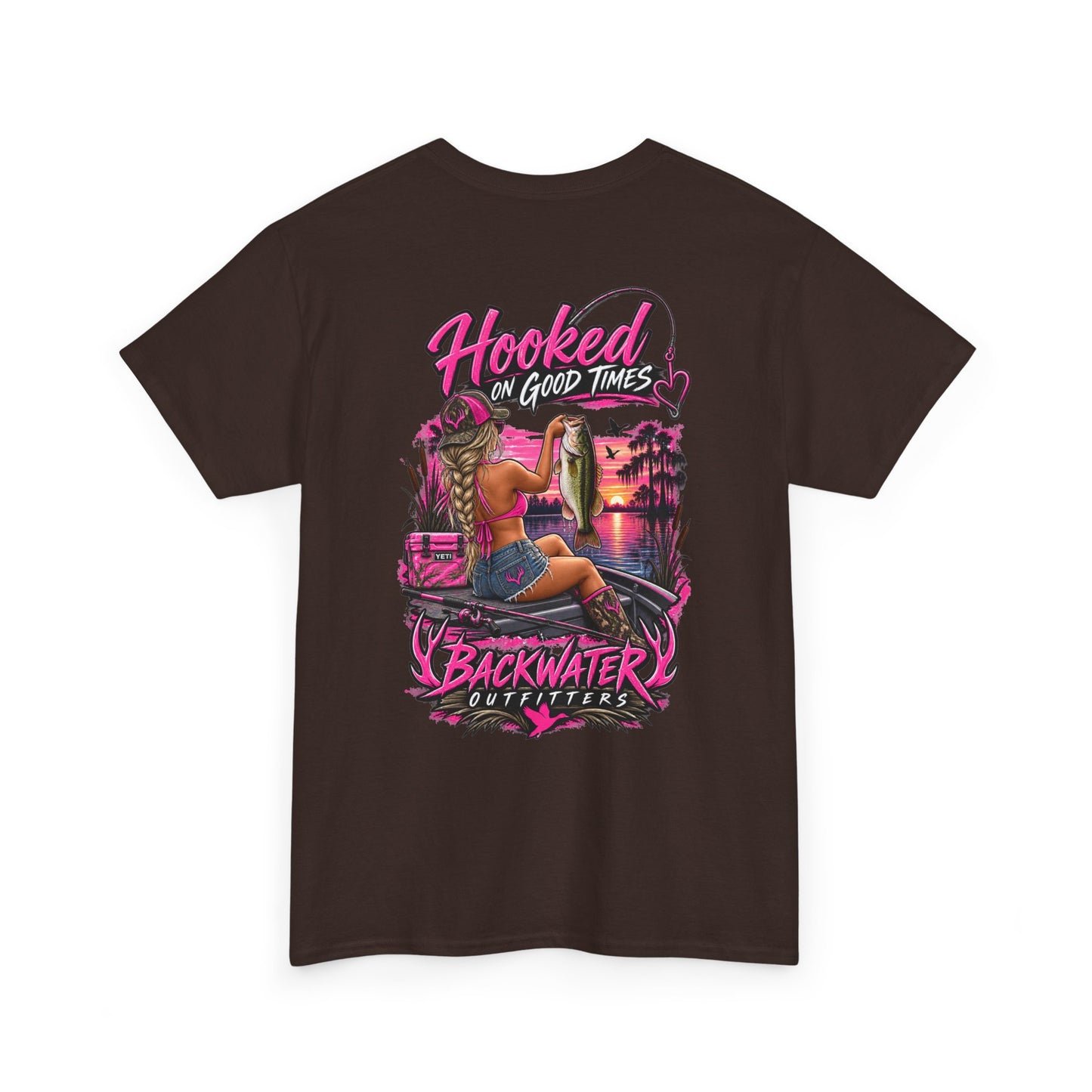 Backwater Outfitters "Hooked on Good Times" Graphic Tee
