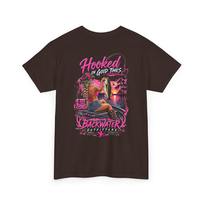 Backwater Outfitters "Hooked on Good Times" Graphic Tee