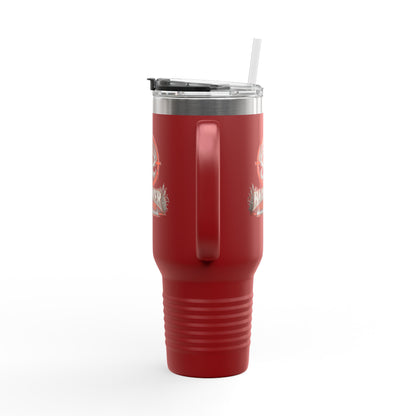 James Luker Backwater Hunting Logo 40oz Insulated Travel Mug Printify