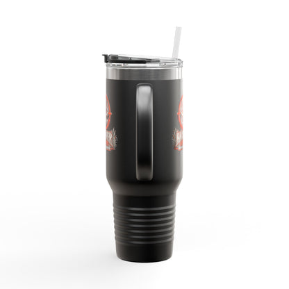 James Luker Backwater Hunting Logo 40oz Insulated Travel Mug Printify