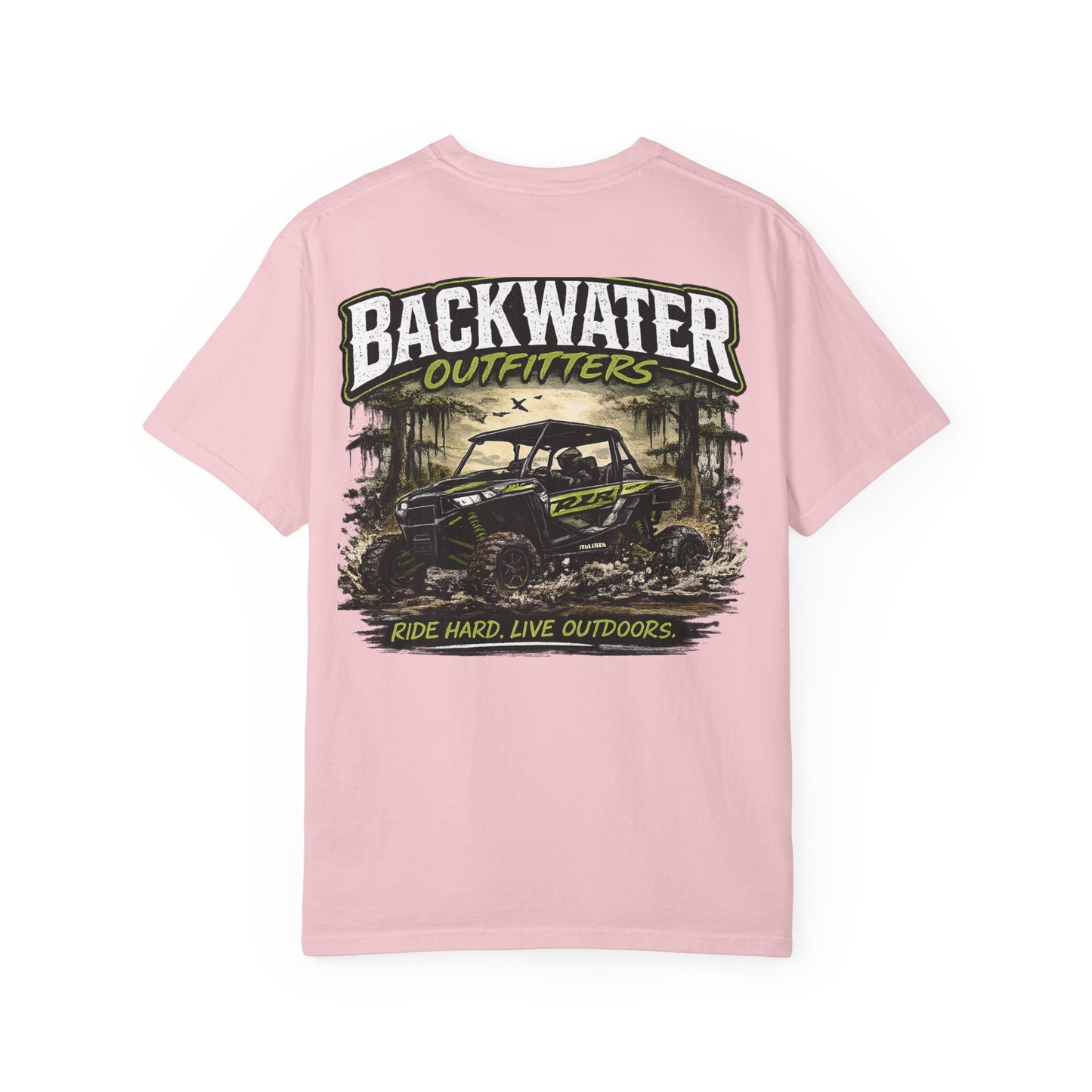 Backwater Outfitters UTV Adventure T-Shirt — "Ride Hard, Live Outdoors" Graphic Tee
