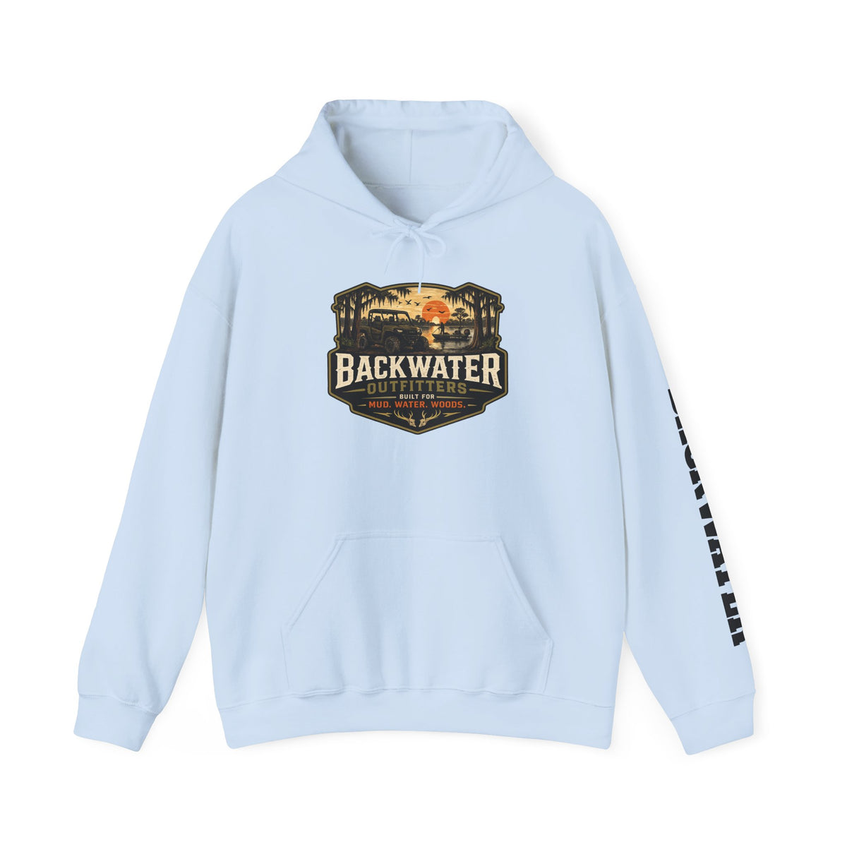 Backwater Outfitters Hoodie — Outdoor Off-Road Graphic Pullover Printify
