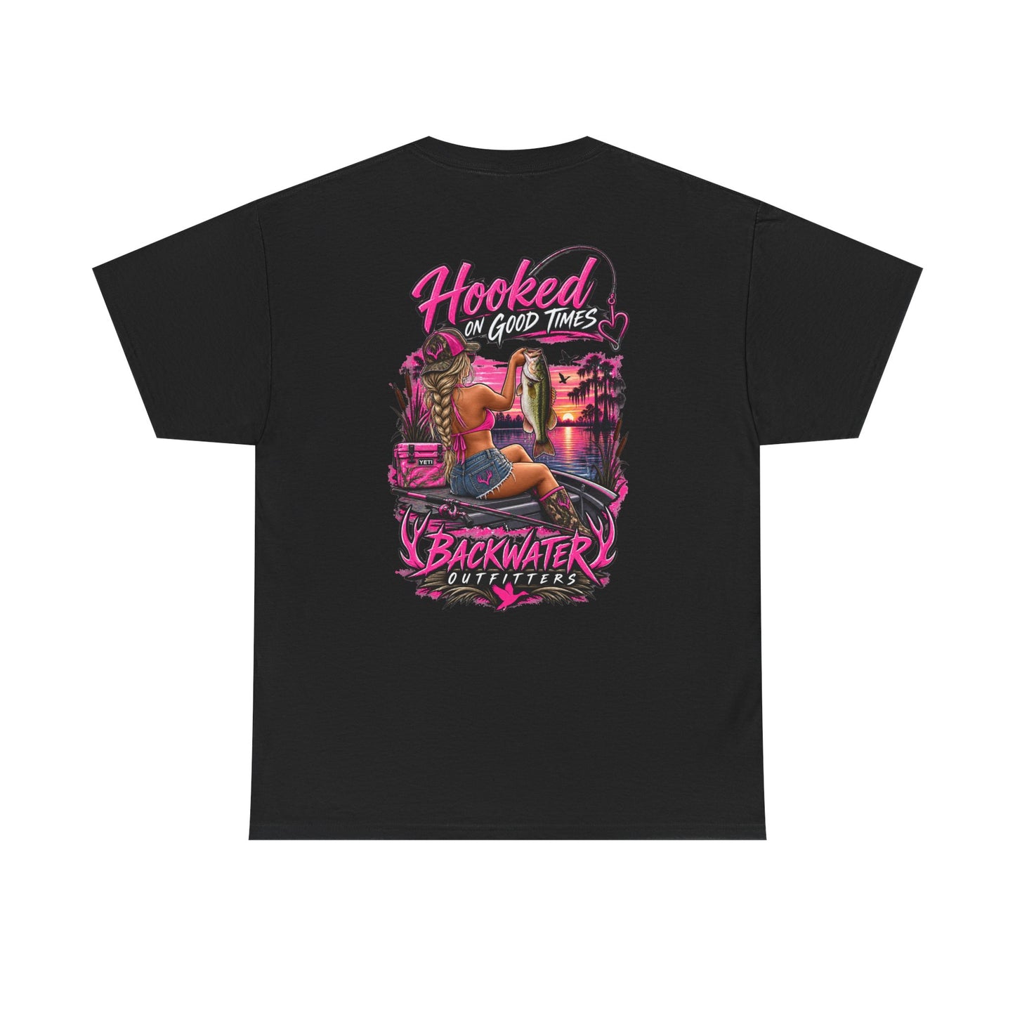 Backwater Outfitters "Hooked on Good Times" Graphic Tee